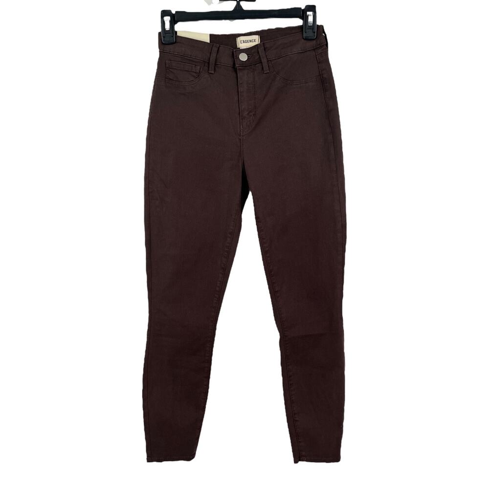 L'agence pants dark brown Margot high rise skinny size 26
